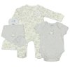 J13909: Baby Grey Sheep Waffle Fabric 5 Piece Net Bag Gift Set (0-9 Months)